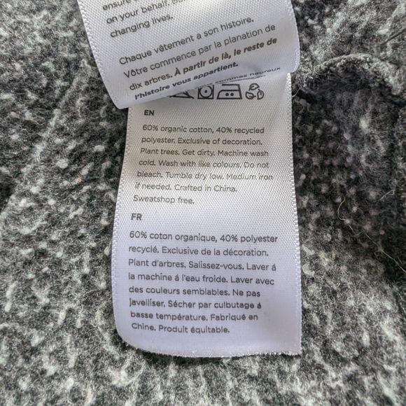 Tentree Charcoal Gray Hoodie with Forest Graphic Design Size S/XS - Picture 14 of 16